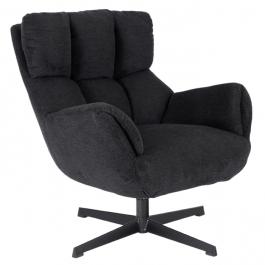 Поворотне крісло ELITE REAL чорний, фото