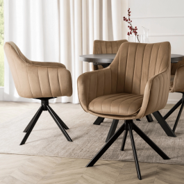 Поворотне крісло MEBEL ELITE MUMBAI 2 Бежевий, фото