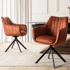 Поворотне крісло MEBEL ELITE MUMBAI 2 Кориця (Rude), фото