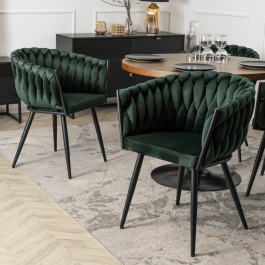 Крісло MEBEL ELITE ELENA Зелений велюр, фото