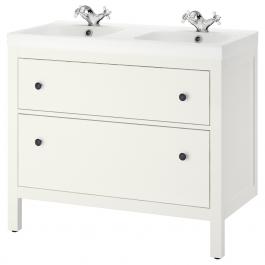 Тумба с двумя раковинами HEMNES / ODENSVIK 792.934.77 IKEA (ИКЕА ХЕМНЭС / ОДЕНСВИК), фото