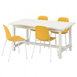 Комплект Стіл і Стільці NORDVIKEN/LEIFARNE 393.051.80 IKEA (ИКЕА NORDVIKEN / LEIFARNE), фото