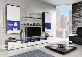 Стінка CAMA II Венге мат / білий глянець, фото