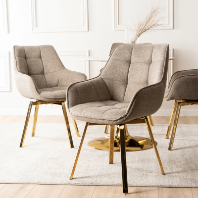 Крісло MEBEL ELITE MIA Бежевий (тканина) /, фото