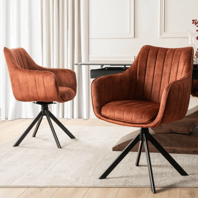 Поворотне крісло MEBEL ELITE MUMBAI 2 Кориця, фото